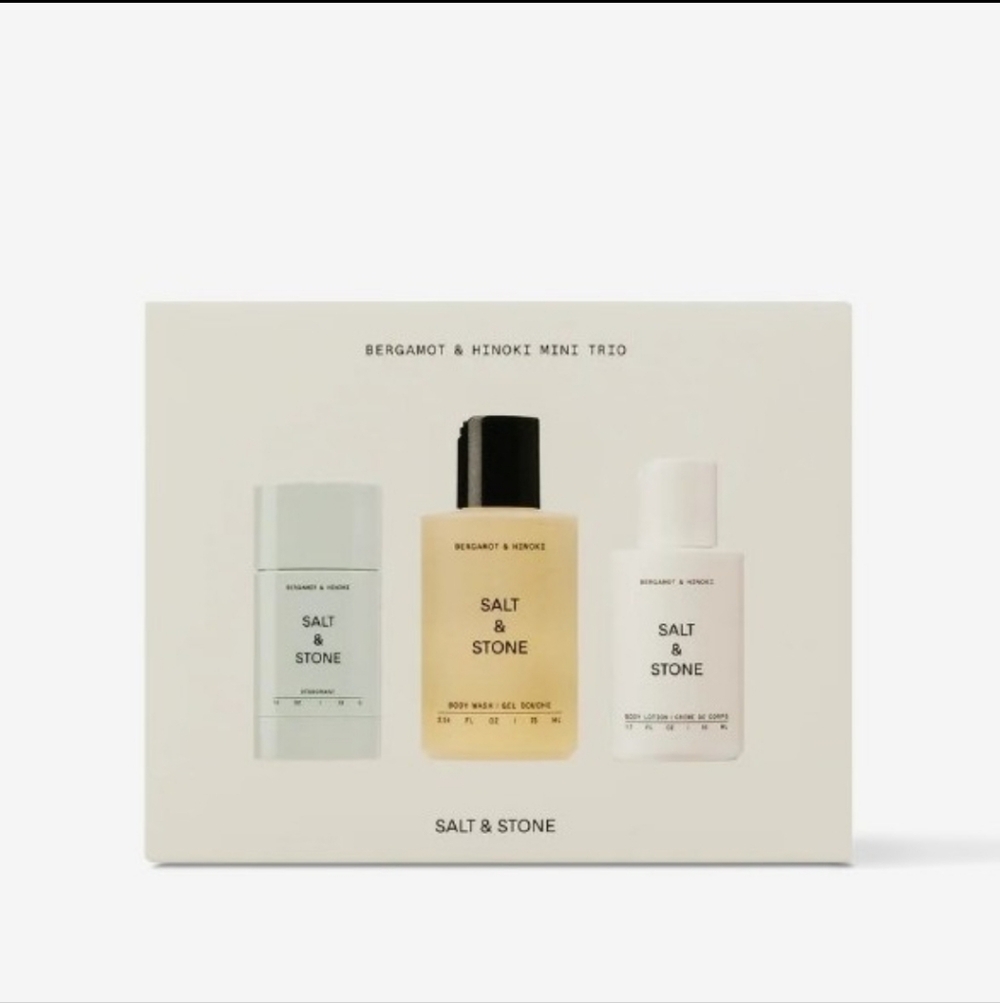 Salt & Stone Bergamot & Hinoki Mini Trio Set